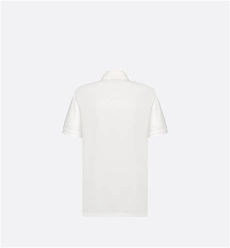 christian dior cd shirt|CD Icon Polo Shirt White Cotton and Silk Piqué .